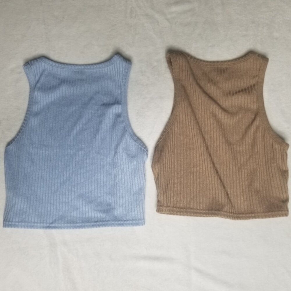 Shein Cropped Ribbed Tank Tops - Picture 4 of 4